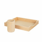 Gry Mattr Wood Letter Tray - 10" x 12" - Beechwood-Use alone or pair with Gry Mattr beechwood pencil cup