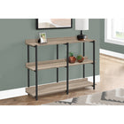 Monarch Specialties 2218 48"L Accent Table - Dark Taupe/Black Metal Console-Warranty: 1 Year limited for parts