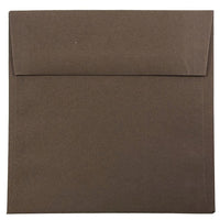 JAM Paper 6.5" x 6.5" Square Envelopes, Chocolate Brown, 25 Pack (227912746)-Square invitation envelope