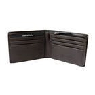 Club Rochelier Men Slim Wallet With Zippered Pocket - Brown-1 Slot Pocket