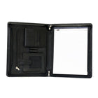 Ashlin AFONSO Zippered Portfolio, SmartPhone Pocket, 2 Pen Loops., Black-3 zippered side enclosure.