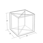 Azar Cube Pencil Holder With Divider, 5" x 5" x 5", 2/Pack (556358)-Clear Crystal Styrene