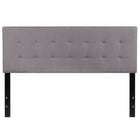 Flash Furniture Bedford Tufted Upholstered Queen Size Headboard - Light Grey Fabric-Contemporary Style