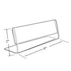 Azar Displays 2" x 6" Horizontal Nameplate Acrylic Sign Holder, 10 Pack (112702)-Use as a tabletop display or as a picture frame