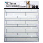 CTG Brands Multi Rectangular Wall Tile, 10" x 10", White, 6 Pack-Versatile: use the peel and stick backsplash wallpaper for kitchen sink walls, bathroom backsplash, bedroom walls, laundry room, staircase, or on any other flat surfaces that are non-porous surfaces
