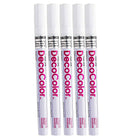 JAM Paper Marvy Uchida Fine-Point Opaque Paint Marker - White - 5 Pack (7665913g)-Opaque paint marker that is prominent and appropriate for writing and highlighting