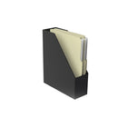 TRU RED Plastic Magazine File - Black-Keep different sized reading materials together and organized on tables, desks, or shelves