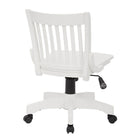 OSPHF Deluxe Armless Bankers Chair, White-Locking tilt with adjustable tilt tension