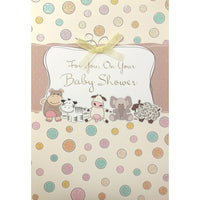 Rosedale 5-1/2" x 8" For You On Your Baby Shower Greeting Cards And Envelopes, 12 Pack (15500)-Printed on premium uncoated card stock