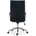 Staples Bentura Bonded Leather Manager's Chair - Black-Stable 5-star base is equipped with wheels for easy mobility