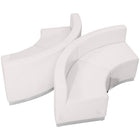 Flash Furniture HERCULES Alon Series Melrose LeatherSoft Reception Configuration - 4 Pieces - White-Contemporary Reception Set