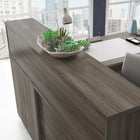Sauder - 427455 Affirm Reception Station - Hudson Elm-Durable, 1" thick top.