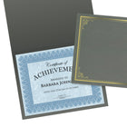 Geographics Ash Grey Vintage Certificate Covers - Gold Foil - Sugar Cane Paper - 8.75" x 11.25" - 5 Pack-Gold Foil embossed covers