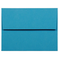 JAM Paper A2 Invitation Envelopes, 4.38 x 5.75, Brite Hue Blue Recycled, 100 Pack (WDBH600g)-Blue