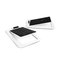 Kanto S4 Desktop Speaker Stands for Midsize Speakers, White, 2 Pack-16 degree angle puts your speakers in-line with your ears