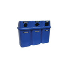 Techstar Plastics Bulls eye Recycling Container Triple, 75 Gallons, Blue (575-BLUE)-Capacity - 3 x 114L/90 US Gal.