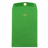 JAM Paper 6" x 9" Open End Catalog Coloured Envelopes with Clasp Closure - Green Recycled - 25 Pack-Colour: Christmas Green