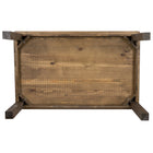 Flash Furniture 60" x 38" Rectangular Antique Rustic Solid Pine Farm Dining Table-Table accommodates up to 6 people