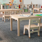 Flash Furniture Bright Beginnings Commercial Grade Wooden Rectangular Preschool Classroom Activity Table (MKME088011)-Assembles in 20 Minutes or Less