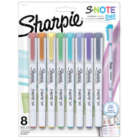 Sharpie S-Note Dual Tip Highlighters - Assorted Colours - 8 Pack-Assorted