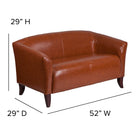 Flash Furniture HERCULES Imperial Series Cognac Leather Loveseat-1.8 High Density Foam