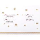Rosedale Gold "Merry Christmas" Snowflakes Greeting Cards with Envelopes - 5-1/2" x 8" - 6 Pack-External Message: Merry Christmas