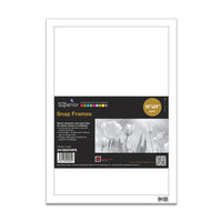 SECO Snap Poster Frame Case - 18" x 24" - White-Quick snap spring hinged front load frame makes it quick and easy to switch posters and pictures