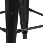 Flash Furniture Commercial Grade 30" High Backless Black Metal Indoor-Outdoor Barstool with Square Seat-Backless Design