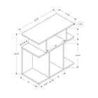Monarch Specialties 2481 Accent Table - 24"H/Grey-Assembly is required