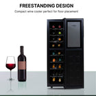 Koolatron 18 Bottle Slim Dual Zone Wine Cooler, 1.9 cu. ft (53L) Freestanding Wine Fridge - Black-Vibration free thermoelectric cooling will not disturb sediment