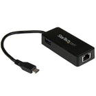 StarTech USB-C to Gigabit Network Adapter with Extra USB 3.0 Port-Works with USB type-C computers such as MacBook & Chromebook Pixel