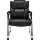 Staples Sonada Guest Chair - Black-Durable bonded leather seat and back