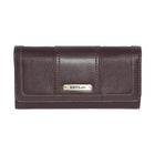 Roots Ladies Pocket Clutch Wallet - Plum-Expandable Snap Closure