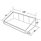 Azar Displays Large Divider Bin, 4" x 13" x 7" , 4 Pack (556115)-Dividers are not movable in this tray