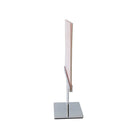 Futech CTS0151 Countertop Chrome Base Sign Holder - 11-1/2" x 11" x 3-1/2" - Chrome Base - 2 Pack-Top loading sign holder
