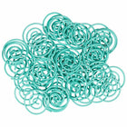 JAM Paper Colored Circular Paper Clips - Teal - 2 Packs of 50-Size: 1 inch (Diameter)