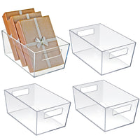 Azar Small Organizer Storage Tote Bin with Handle - 9" W x 6" D x 4" H-Sold in Packs of: 4