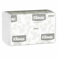 Kleenex Multifold Paper Towels - 9.2" x 9.4" sheets - 1-Ply - White - 8 Pack-150 Sheets/Pack