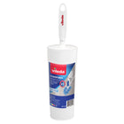 Vileda Powerfibres Enclosed Toilet Brush Set-Unique built-in scourer designed to clean under the rim