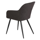 My Home My Living Faux Leather/Polyester Arm Chair - Grey - 2 Pack-Comfortable polyurethane foam seat and back