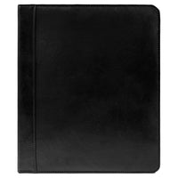 Ashlin Leone Executive Elegant 3 Ring Binder, 1", Black-Individual Card Pockets - 4