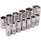 Dynamic Tools 1/4" Drive 13 Piece 6 Point, Standard Metric Socket Set, 4mm - 15mm-Contains: 4, 5, 5.5, 6, 7, 8, 9, 10, 11 12, 13, 14, 15mm