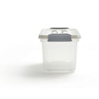 TRU RED 5.9 L Plastic Storage Tote with Locking Lid-Hinged locking lid doubles as a tray for added convenience