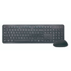 Basic Tech Wireless Keyboard and Mouse - Black-Low profile membrane-backed keypad is designed to limit typing noise