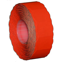 Meto 1522 2-Line Fluorescent Red Labels 1125/RL, 14 Pack-Wavy edges designed to catch customer's attention