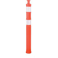 Zenith Safety Premium Delineator Posts, 42" H, Orange - 3 Pack-Standard 42" High post with indentations for easier grip