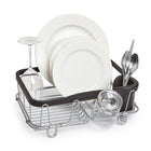 Sinkin Multi-Use Dish Rack-Black/Nickel, Metal/Plastic