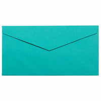 JAM Paper Monarch Recycled Coloured Envelopes - 3.875" x 7.5" - Sea Blue - 50 Pack -Colour: Sea Blue