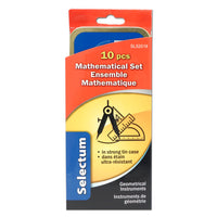 Selectum Math Set - 10 Pieces - Metal Case-Geometry set