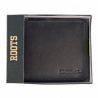 Roots Zip Around Coin Wallet - Black-Gusset Coin Pocket